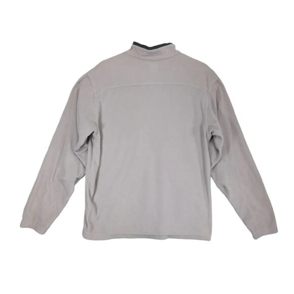 COLUMBIA Titanium Men's M 1/2 Zip Fleece Pullover Jacket Omni-Dry Taupe Gorpcore - Picture 2 of 6